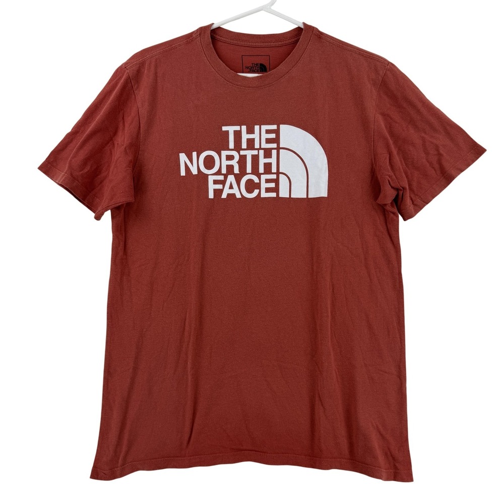 The North Face Shirt Mens Medium Red Big Logo Graphic Tee T-Shirt‎ Tagless